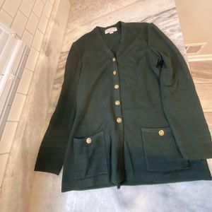 ST John Small green Cardigan Sweater